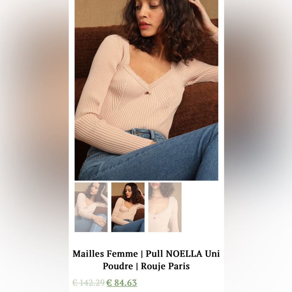 Rouje Paris Anthropologie Noella Ribbed Knit NWOT
